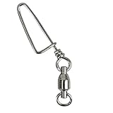 EMMAKITES Fishing Swivel with Coastlock Snap Ball Bearing Solid Welded Ring Connector of Kite Line and Bridl Fishing Terminal Tackle Accessories