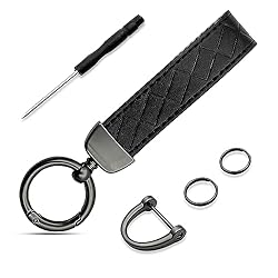 NTNEV Car Genuine Leather Keychain, Universal Key