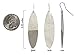 SPUNKYsoul Discontinued Wavy Etched Lines Hammered Light Weight Surf Board Shape Earrings Collection