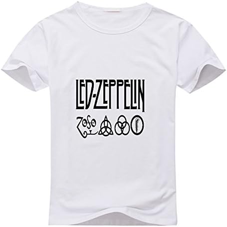 Xinta Custom Led Zeppelin Men's T-shirt, Designer Classic 100% Cotton T-shirt X-Large White