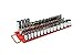 Olsa Tools Socket Organizer Tray - Portable Red Rail with Black Clips - Stores 80 Sockets Securely - Professional-Grade Socket Holder - Part 1047