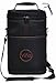 Vina 2 Bottle Wine Tote Carrier, Portable Insulated Carrying Bag Wine Holder with Adjustable Shoulder Strap + Corkscrew - Great Gift, Perfect for Travel, Beach Day