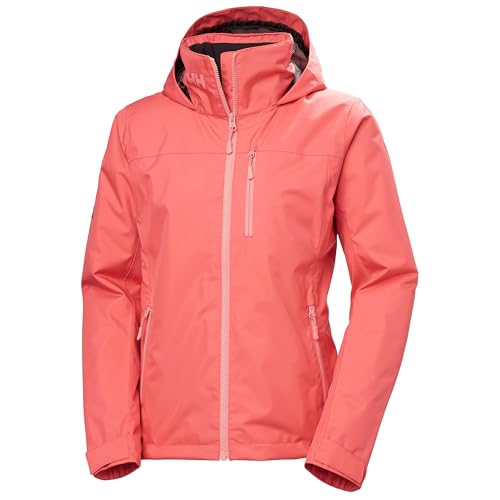 Helly Hansen Womens W Crew Hooded Midl Jacket 2.0, Sunset Pink, XL
