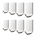 [8 Pack] Self Adhesive Hook, Cozime Bathroom 3M Self Adhesive Hook Bathroom 3M Self Adhesive Hook for Towel and Robe, Brushed Stainless Steel, No Drilling Holes, Brushed Stainless Steel, Heavy Duty