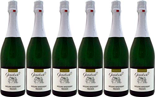 Genetsch Riesling Winzersekt 2019 Trocken (6 x 0.75 l)