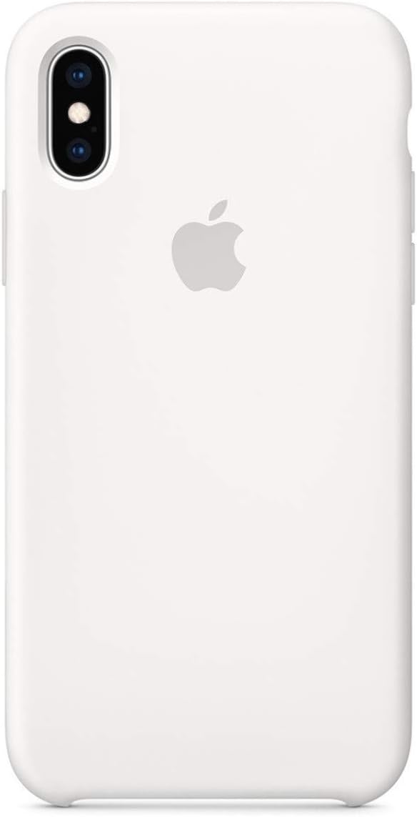 John Compatible for iPhone Xs MAX Case, Liquid Silicone Case Soft Microfiber Cloth Lining Cushion Compatible with iPhone Xs MAX (6.5") (White)