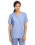 WonderWink Women's Scrubs Bravo 5 Pocket V-Neck Top, Ceil Blue, X-Large