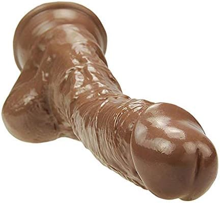 9.65 inch Flexible D-ǐld-o Full Body Massage Wand Personal Massager with Suction Cup Good Choice Box Discreet Package (Brown)