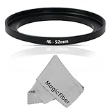 Altura Photo 46-52MM Step-Up Ring Adapter (46MM Lens to 52MM Filter or Accessory) + Premium MagicFiber Cleaning Cloth