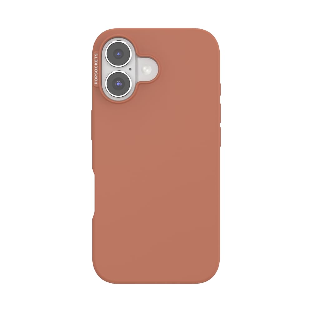PopSockets iPhone 16 Case Compatible with MagSafe, Phone Case for iPhone 16, Wireless Charging Compatible, Case Only - Terracotta