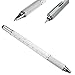 Tool Ballpoint Pen Screwdriver,Mini Multifunction Stylus Aluminium Ballpoint Pen 6-in-1 Combo Pen with Stylus, Flat and Phillips Screwdriver Bit, Bubble Level, and 4
