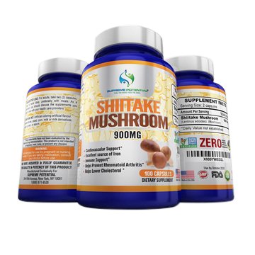 Supreme Potential AHCC 100% Pure Shiitake Mushroom Extract - 900mg - 200 Capsules