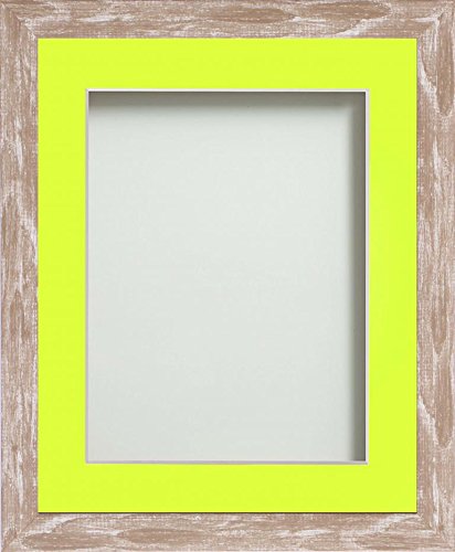 Frame Company Camber Range 6X4-Inch Brown Picture Photo Frame with Lemon Bon Mount For Image Size 4X3-Inch