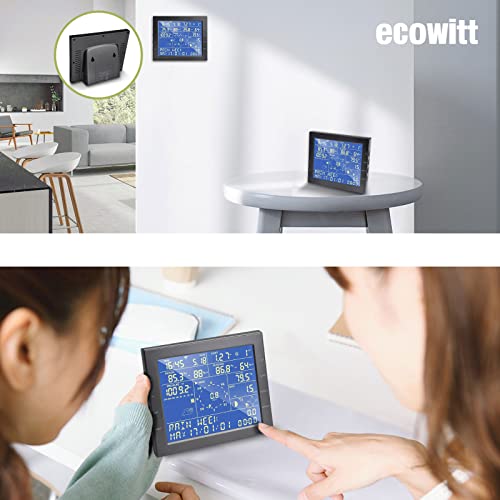 ECOWITT WS2320 Wi-Fi Weather Station, Wireless Outdoor Solar Powered 7-in-1 Weather Sensor and LCD Console Display, PC Software Operation, E-Mail Alert, 915 MHz