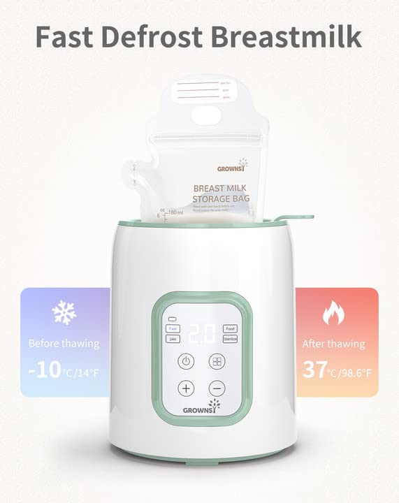 GROWNSY Baby Bottle Warmer, 8in1 Fast Baby Milk Warmer with Timer for