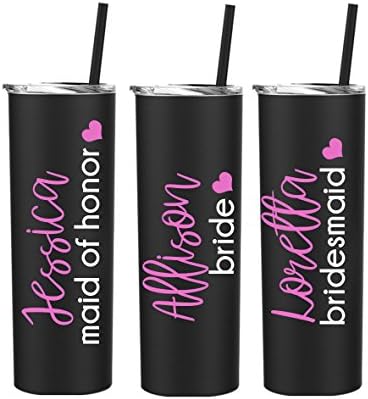 Stainless Steel Tumbler, Personalized Bridesmaid tumbler, Bridesmaid Cups, Bridesmaid Gift, Bride Tumbler, Bridesmaid Water Bottle