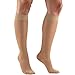 Truform Sheer Compression Stockings, 15-20 mmHg, Women's Knee High Length, 20 Denier, Light Beige, Medium