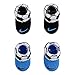 NIKE Children's Apparel Baby Bootie (2 Pack), Black/Blue Soccer Cuff, 0/6M