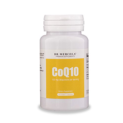 Dr. Mercola CoQ10 100mg - 30 count - Natural Energy Booster - Soy Free Supplement for Maintaining Normal Blood Pressure & Heart Health - Helps Support Your Mitochondria