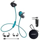 Bose SoundSport Wireless In-Ear Headphones - Aqua & Car Charger - Bundle