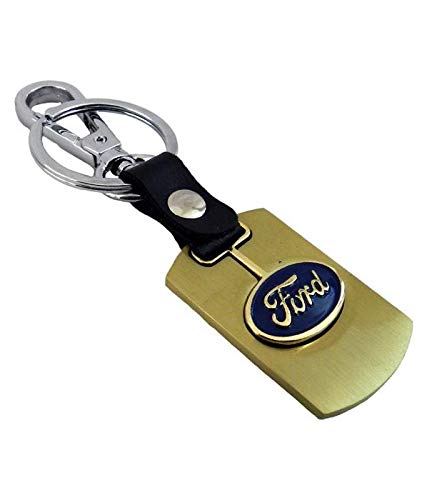 H & S DESIGNER STUDIO “GREAT QUALITY BETTER PRICE” Ford Logo Metal Key Chain/Key Ring for All Ford Car Models (Golden) H & S DESIGNER STUDIO “GREAT QUALITY BETTER PRICE” Ford Logo Metal Key Chain/Key Ring for All Ford Car Models (Golden)