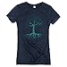 Women's Growth Art Wandering Ink Super Soft Hand Printed Tee Shirt