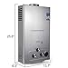 VEVOR Natural Gas Hot Water Heater 18L Tankless Instant Boiler 4.8GPM Liquefied Natural Gas Water Heater 36KW Stainless Steel with Shower Head Wall-Mounted Water Heater