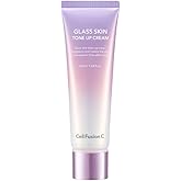 Cell Fusion C Glass Skin Tone Up Cream, Vitamins + Alpha-Arbutin - Natural Makeup Look, For Bright, Even Skin Tone, 50ml / 1.69 fl.oz.