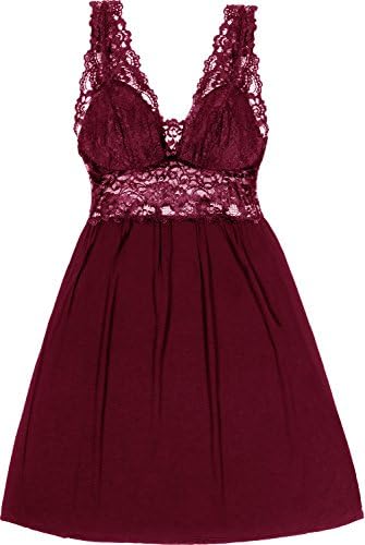 Undies Affair Nightgown for Women - Sexy Lace Lingerie Nightshirt Chemise