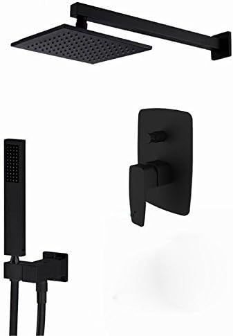 OUBONI AS New Oil Rubbed Bronze 3 PCS Shower System Come With 8" Shower head, Control Valve And Handhold Shower Head