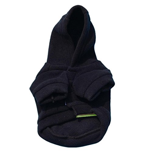 OOEOO Pet Dog Hoodie Fashion Costume Puppy Fleece T-Shirt Police K-9 Unit Sweater (Black, XS) - Thumbnail 2