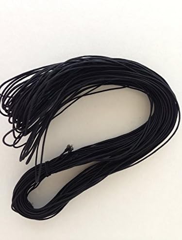Kourtney's Crafts Black Elastic Stretch Shock Cord 1mm 25 yards 23 meters