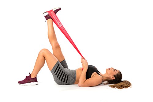 Meglio Latex Free Resistance Bands 7ft. Exercise Bands for Physical Therapy, Strength Training Workouts, Yoga, Pilates, Stretching. Range of Resistance Strengths & Exercise Guide Booklet Included