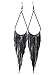 Vijiv 1920s Drop Tassel Earrings 20s Flapper Jewelry Costumes Accessories Black
