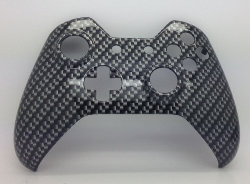 E-MODS GAMING® Xbox Original One Hydro Dipped Black Carbon Fibre Controller Shell Mod - Front Shell