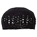 Bandana.com Black Dual Weave Muslim Turkish Kufi Hats- Single Piece