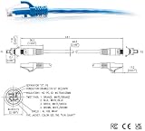 C2G 0.6M (2Foot) CAT6A Extra Slim Flexible Ethernet Cable 10Gbps for Router TV view 2