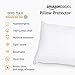Amazon Basics Standard Pillowcase with Zipper, 100% Cotton Hypoallergenic, Pillow Protector, White (27 x 21 Inches), Pillows Not Included