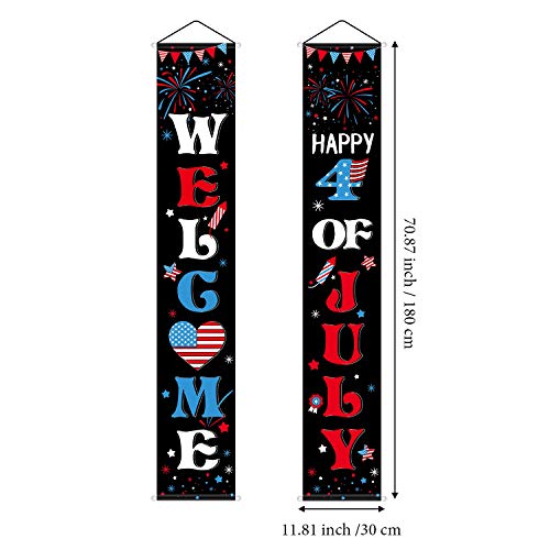 4th of July Banner Fourth of July Decorations Patriotic Porch Sign