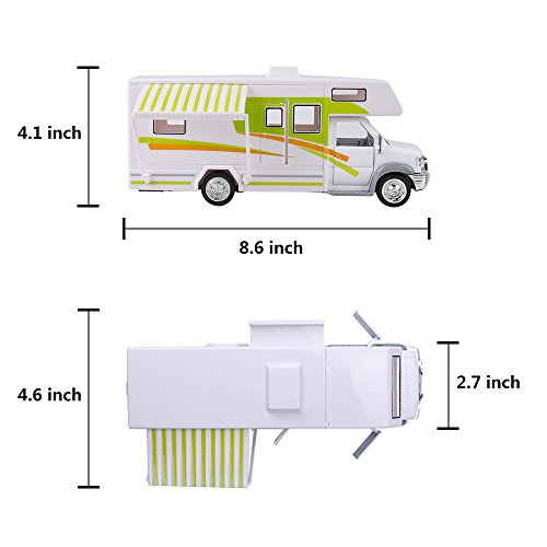 HSOMiD 1:36 Die-cast Pull-Back School Bus Toy Kids Gift-Red (Green)