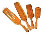 Handmade Utensil Set Of 4 Wooden Kitchen Utensils Spatula Cherry Wood Spurtle Kitchen Supplies
