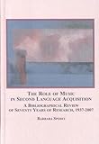 The Role of Music in Second Language Acquisition : A Bibliographical Review of Seventy Years of Research, 1937-2007, Sposet, Barbara A., 0773450661