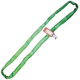Green Endless 3 Foot Polyester Round Sling | 5,300 lb. Vertical Capacity | 4,200 lb. Choker | 10,600 lb. Basket | 1-3/4" Relaxed Width | Hanes Supply (HSI) Heavy Duty Sling