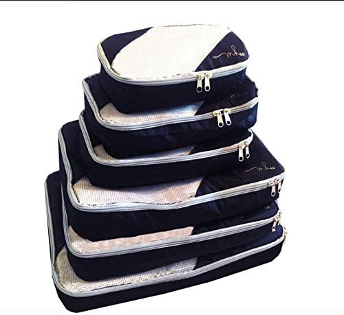 Packing Cubes for Travel, Home Organiser, Luggage, Backpack, Suitcase- Set of 6 Piece Travel Bags by 66Travel