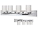 Mycuisina 4 Bulb Vanity Light - Chrome Finish, With Push-in Wire Connector Tool