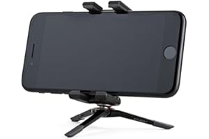 JOBY GripTight ONE Micro Stand, Universal Phone Holder, Small Tripod for Smartphone, Foldable and Portable, Watch FIFA World Cup Football, Black