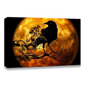 Canvas Wall Art Halloween Pumpkin Lantern...