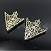 1pair Brooches Men's Suits And Accessories The Golden Palace Retro Hollow Pattern Shirt Collar Brooch Buckle Angle Triangle