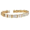 14K-Yellow-Gold-Princess-and-Baguette-Cut-Diamond-Geo-Link-Bracelet825-cttwH-I-ColorSI1-SI2-Clarity