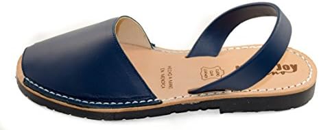Milla Joy Milano Classic Women's Avarcas Menorquinas Traditional Flat Sandals. (36 EU - 6B(M) US, Navy Blue)